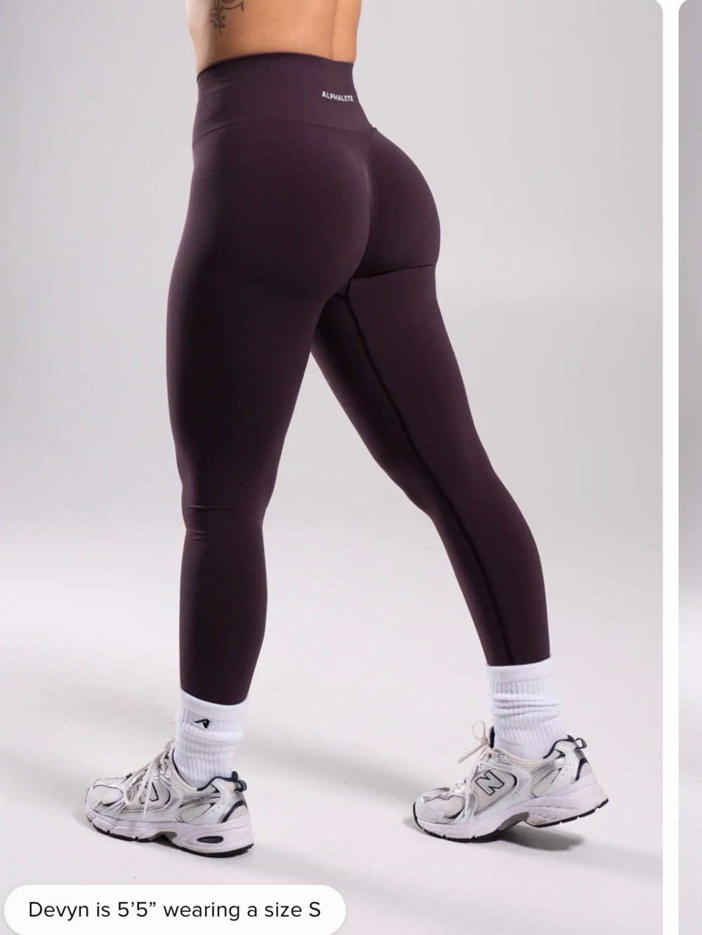 High-Waist PUMP Alphalete Leggings in Black Cherry